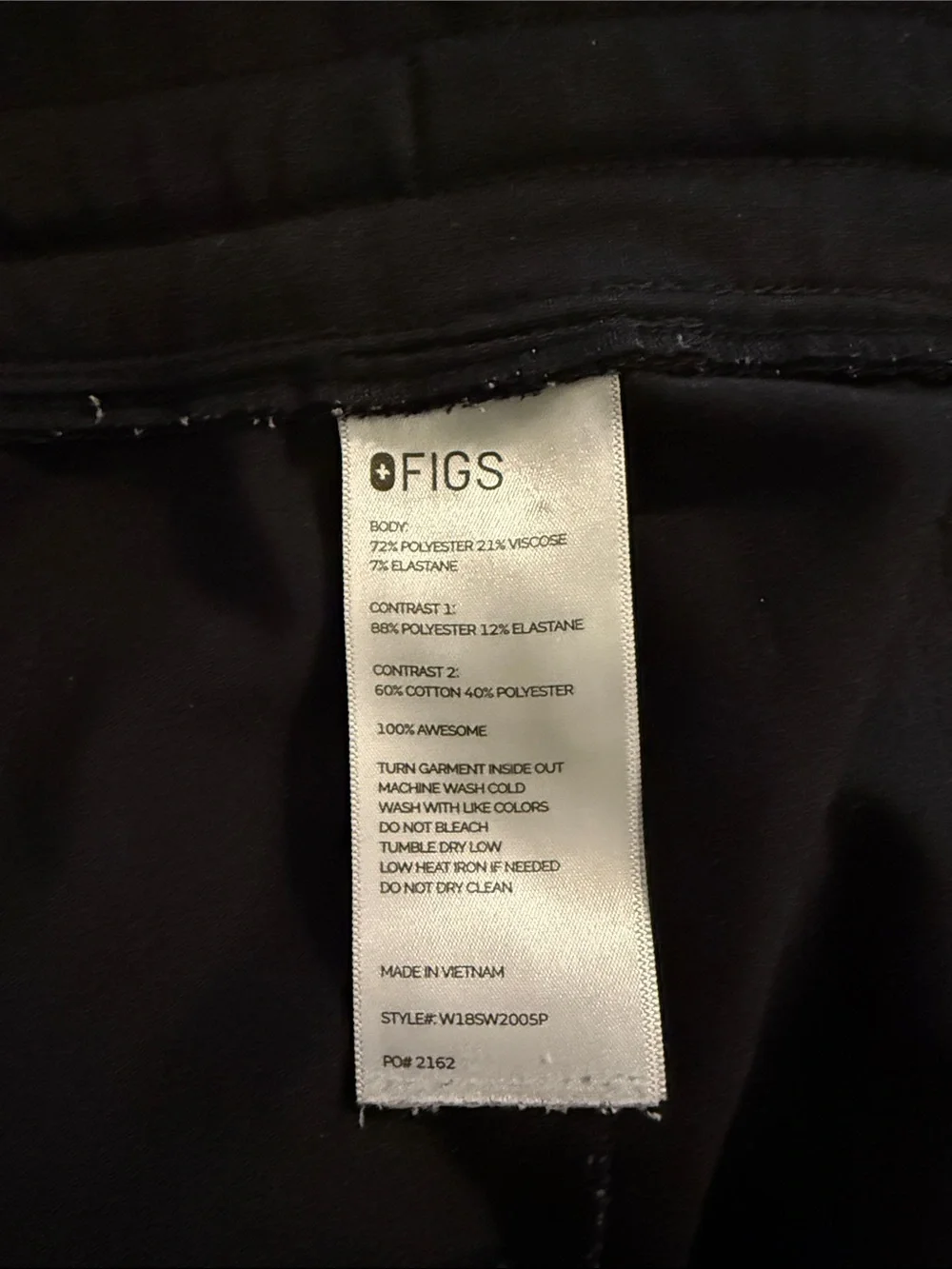 Figs Black Men's Joggers with Pink and Orange Drawstring
